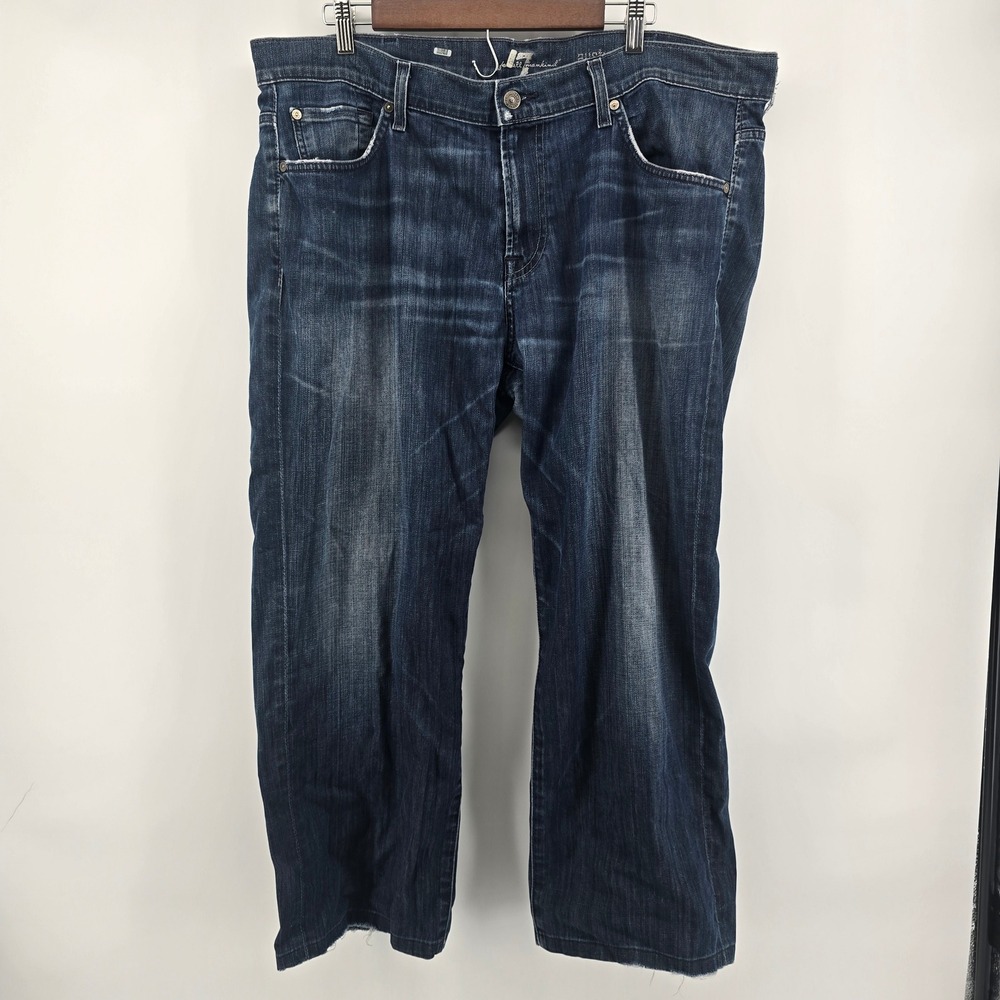 7 For All Mankind Austyn Relaxed Straight Leg Jeans Dark Wash Mens 38x26.5
